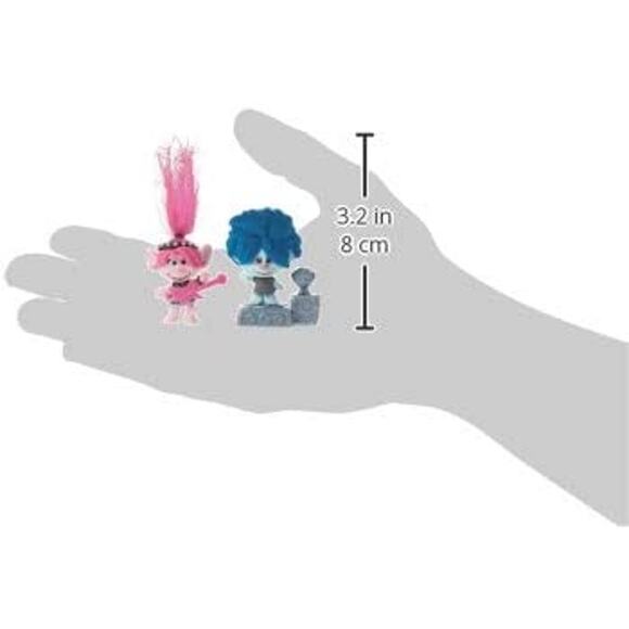 Trolls World Tour Rock City Bobble Head 2 Figurines New - Picture 6 of 6